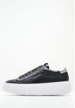 Women Casual Shoes Bubble.Cupsole Black Leather Calvin Klein