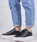 Women Casual Shoes Bubble.Cupsole Black Leather Calvin Klein