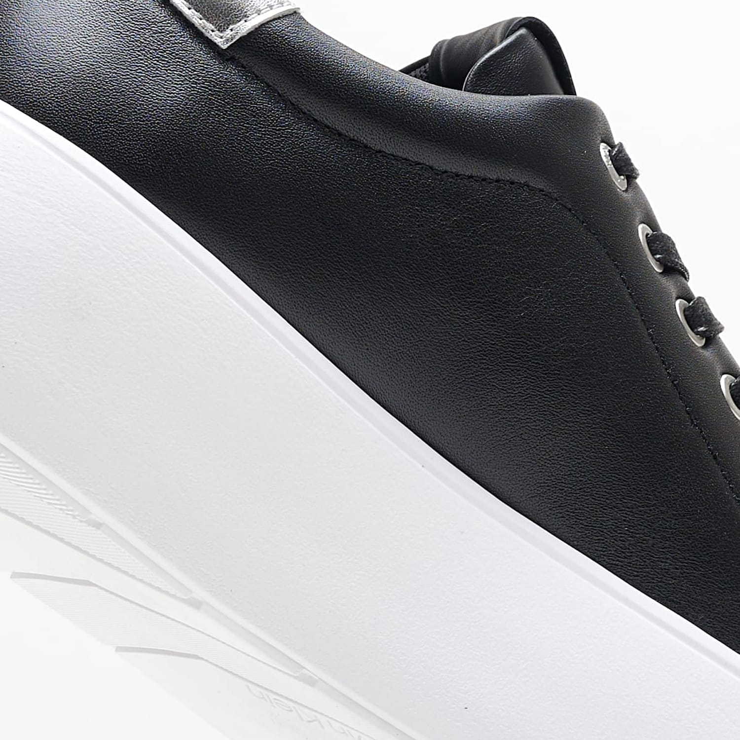 Γυναικεία Παπούτσια Casual Bubble.Cupsole Μαύρο Δέρμα Calvin Klein Casual - Sneakers Calvin Klein Bubble.Cupsole-Black