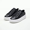 Γυναικεία Παπούτσια Casual Bubble.Cupsole Μαύρο Δέρμα Calvin Klein Casual - Sneakers Calvin Klein Bubble.Cupsole-Black
