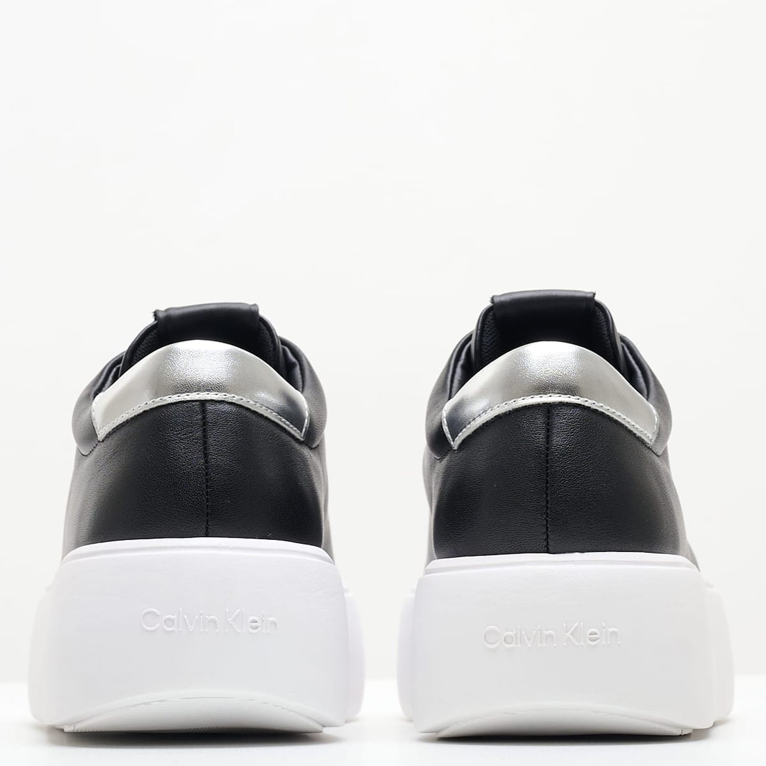 Γυναικεία Παπούτσια Casual Bubble.Cupsole Μαύρο Δέρμα Calvin Klein Casual - Sneakers Calvin Klein Bubble.Cupsole-Black