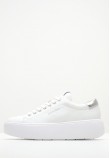 Women Casual Shoes Bubble.Cupsole White Leather Calvin Klein