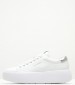 Women Casual Shoes Bubble.Cupsole White Leather Calvin Klein