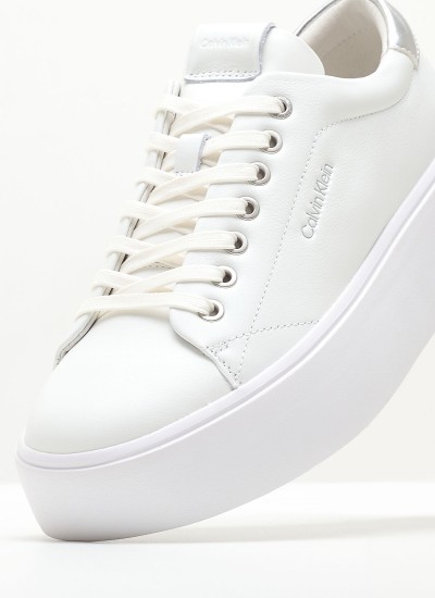 Γυναικεία Παπούτσια Casual Tech.Heel Άσπρο Δέρμα Tommy Hilfiger