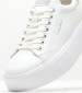 Women Casual Shoes Bubble.Cupsole White Leather Calvin Klein