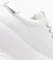 Women Casual Shoes Bubble.Cupsole White Leather Calvin Klein