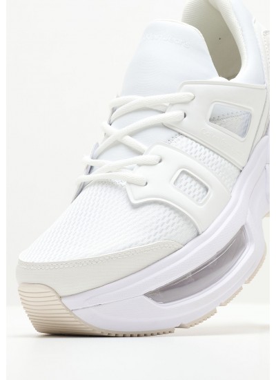 Women Casual Shoes Chunky.Comf White Fabric Calvin Klein