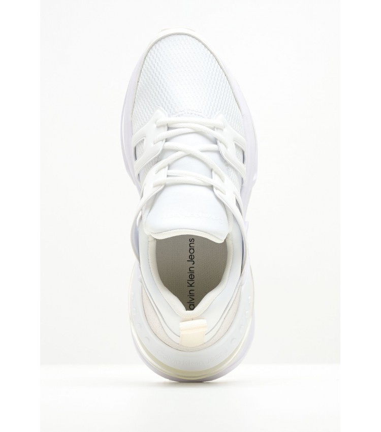Γυναικεία Παπούτσια Casual Chunky.Comf Άσπρο Ύφασμα Calvin Klein