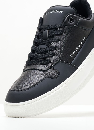 Ανδρικά Παπούτσια Casual Chunky.Insat Μαύρο Δέρμα Calvin Klein
