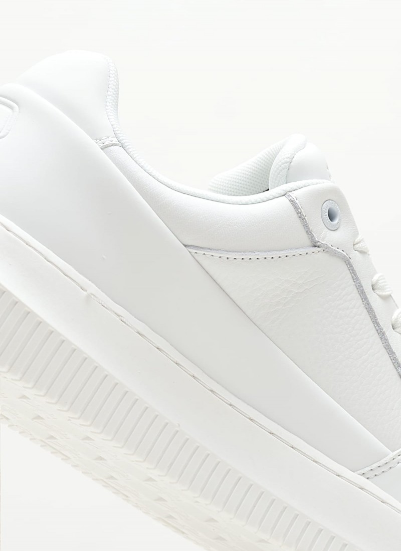 Calvin klein white leather shoes discount