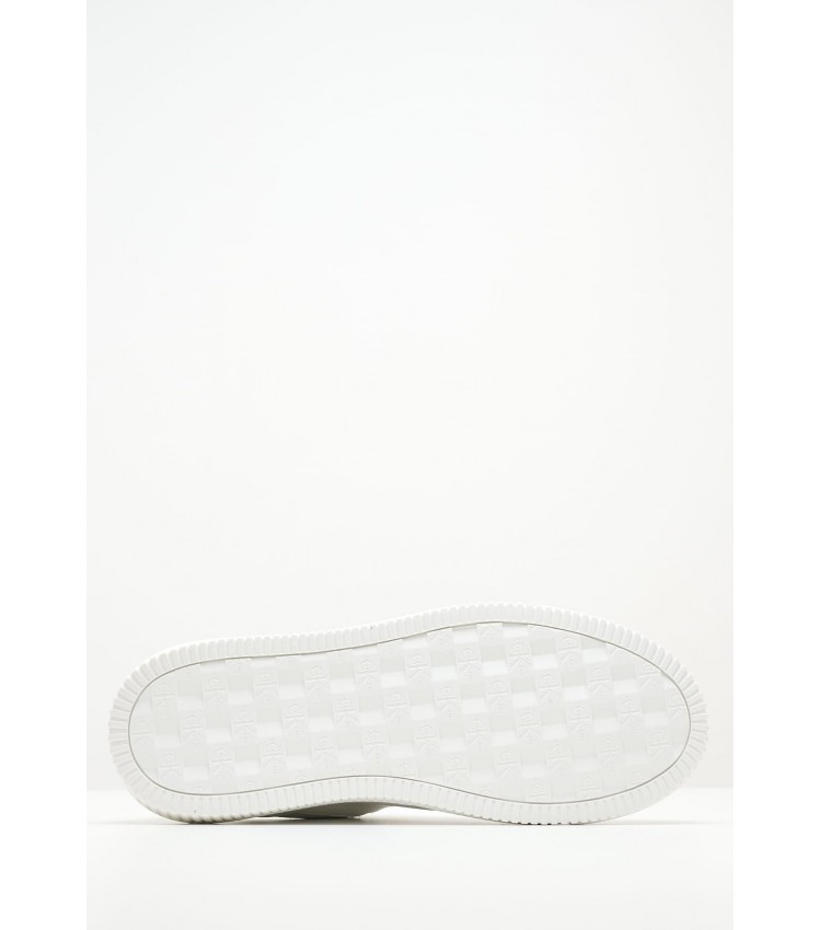 Ανδρικά Παπούτσια Casual Chunky.Insat Άσπρο Δέρμα Calvin Klein