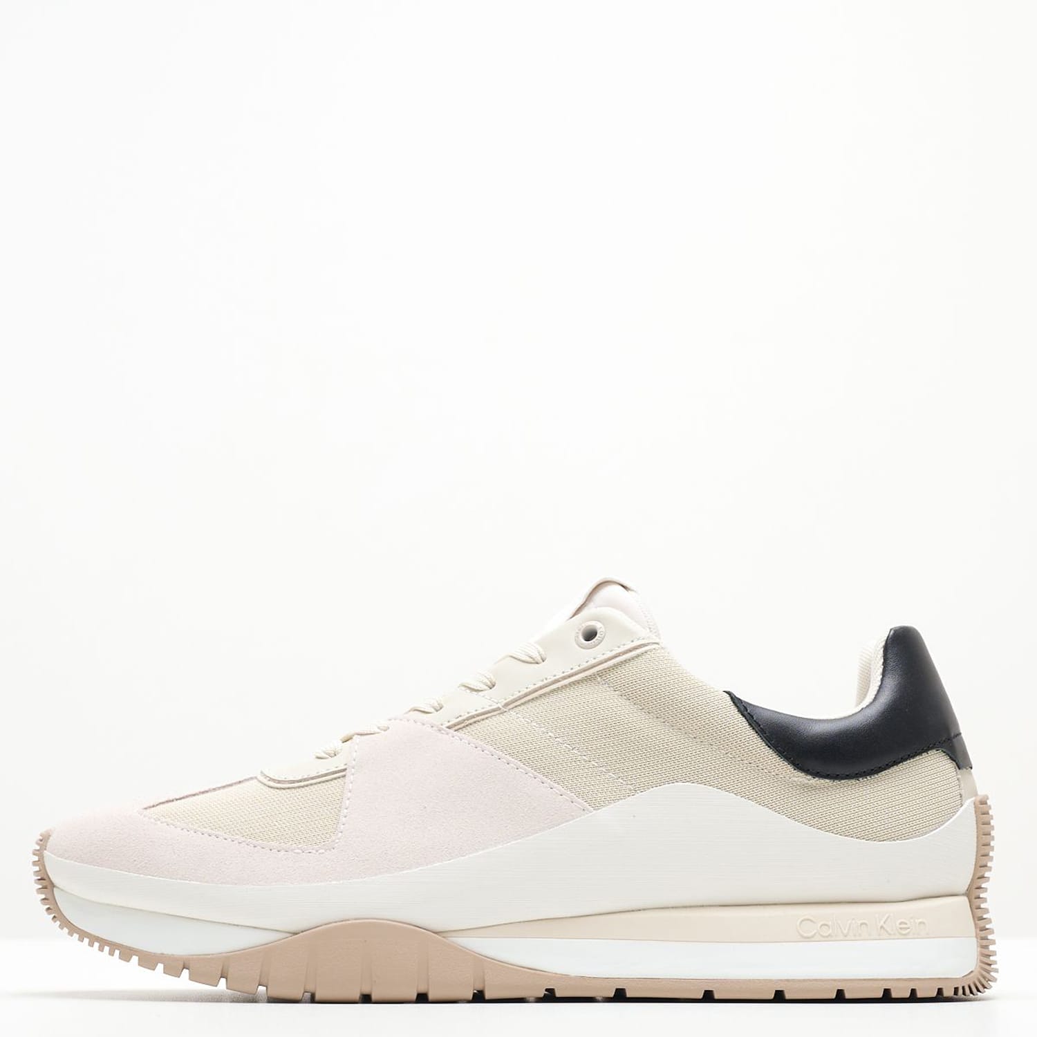 Ανδρικά Παπούτσια Casual Ck.Lowtop Μπεζ Δέρμα Καστόρι Calvin Klein