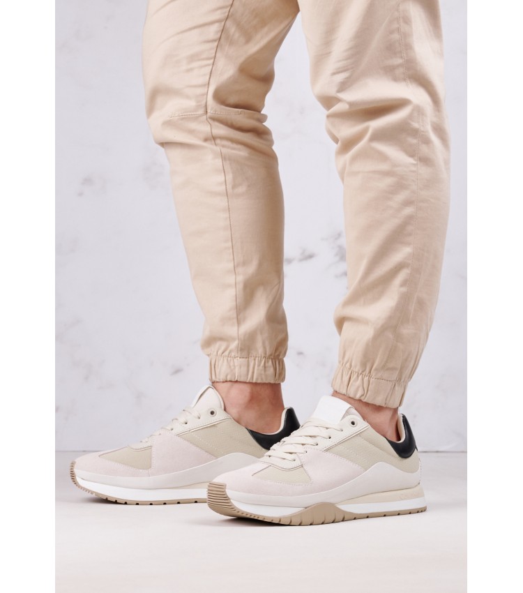 Men Casual Shoes Ck.Lowtop Beige Buckskin Calvin Klein