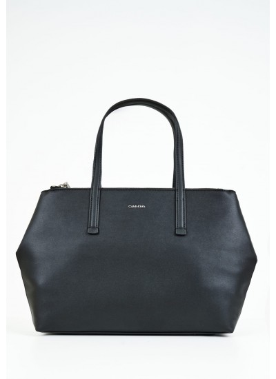 Women Bags Cylinder.Cross Black ECOleather Calvin Klein