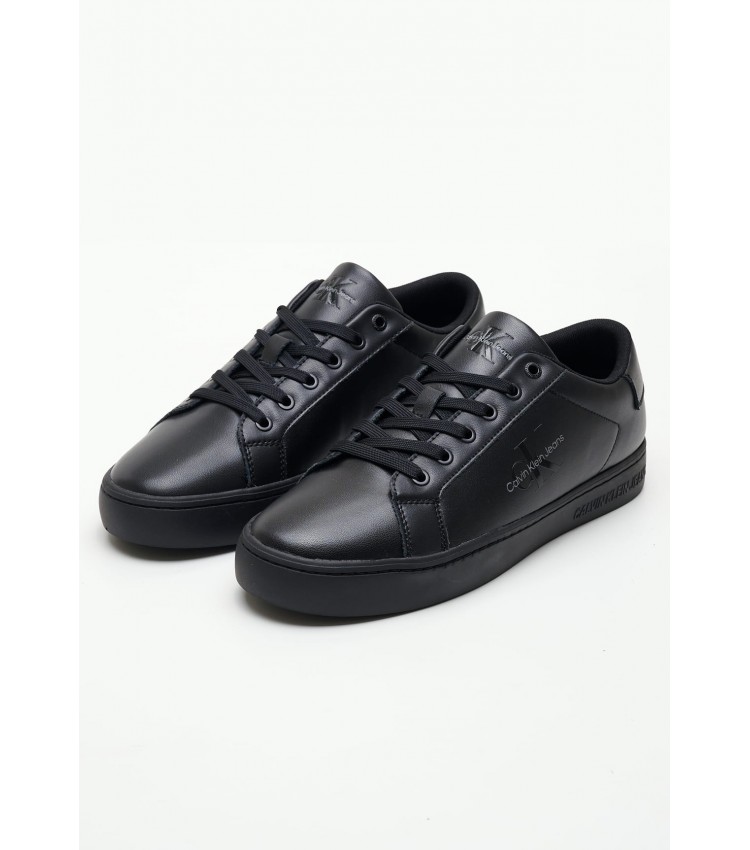 Men Casual Shoes Class.Cupsole Black ECOleather Calvin Klein