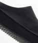 Women Mules Close.Flatform Black Leather Calvin Klein