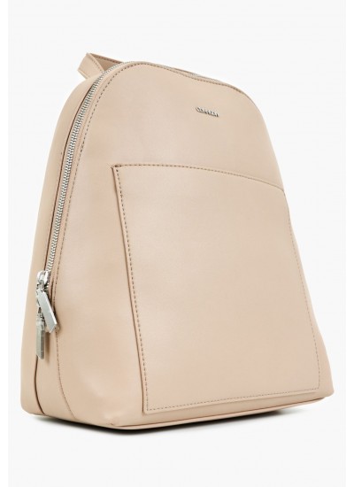 Women Bags Dome.Pack Beige ECOleather Calvin Klein