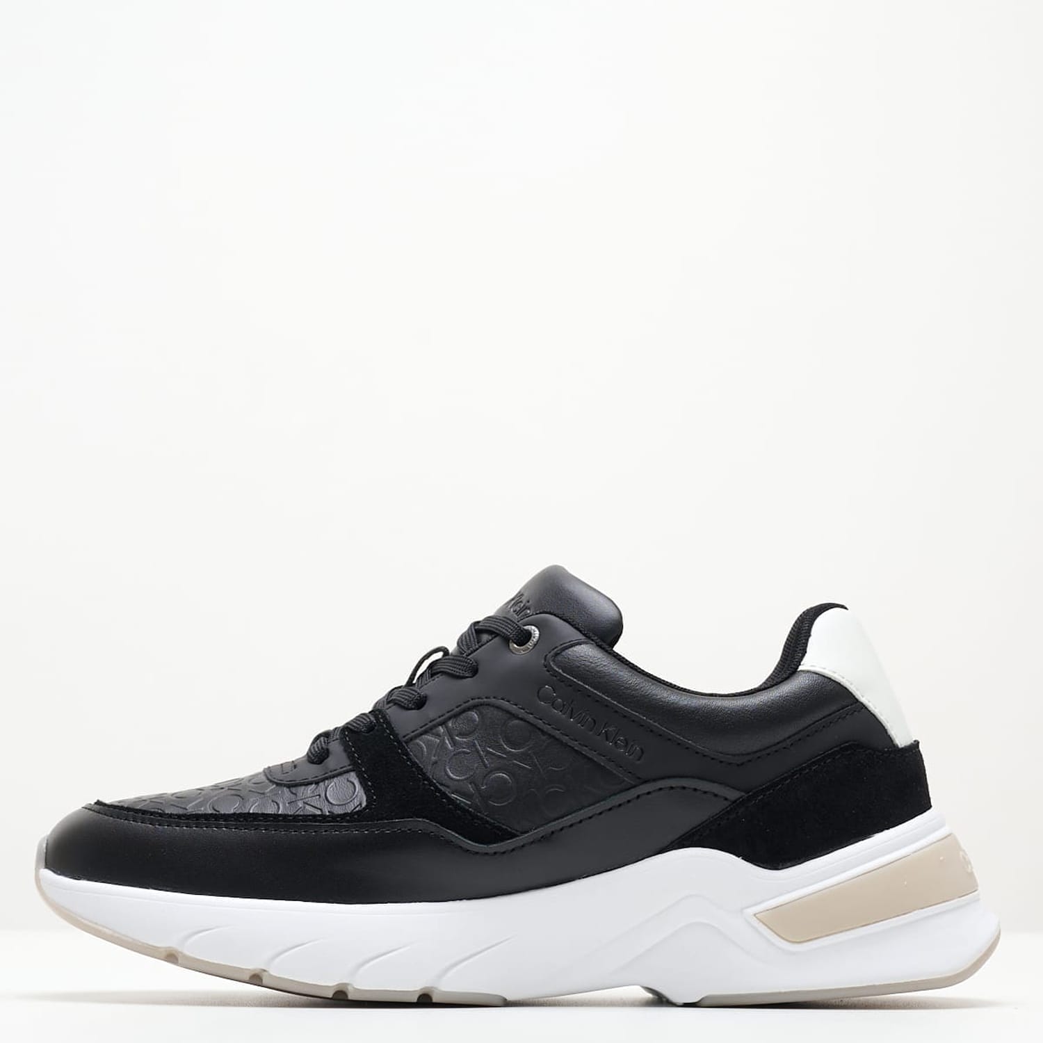 Γυναικεία Παπούτσια Casual Elevated.Monomix Μαύρο Δέρμα Calvin Klein