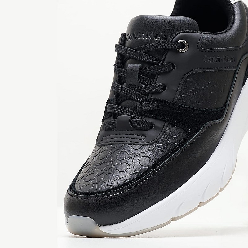 Γυναικεία Παπούτσια Casual Elevated.Monomix Μαύρο Δέρμα Calvin Klein