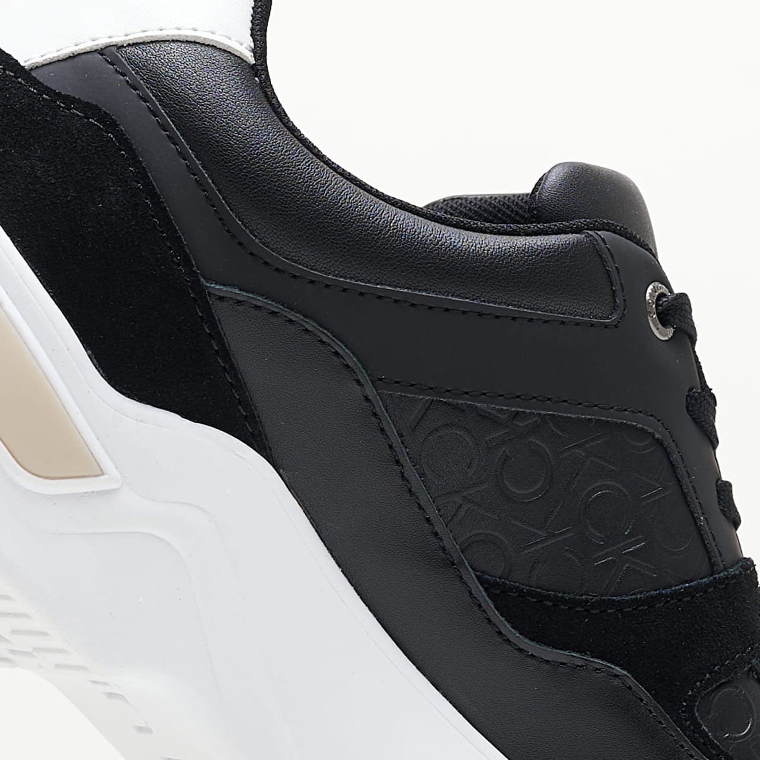 Γυναικεία Παπούτσια Casual Elevated.Monomix Μαύρο Δέρμα Calvin Klein