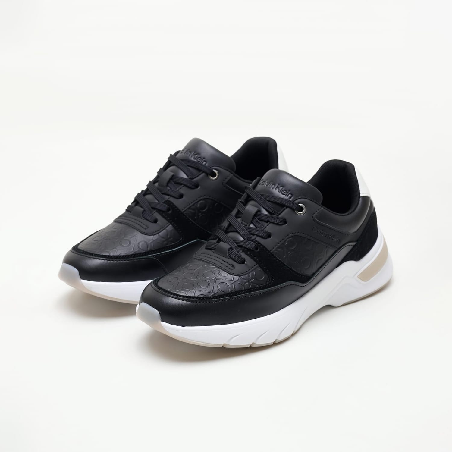 Γυναικεία Παπούτσια Casual Elevated.Monomix Μαύρο Δέρμα Calvin Klein