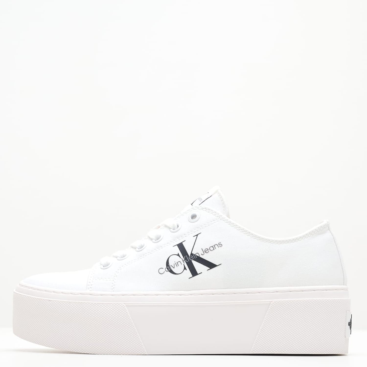 Γυναικεία Παπούτσια Casual Flatform.Plus Άσπρο Ύφασμα Calvin Klein
