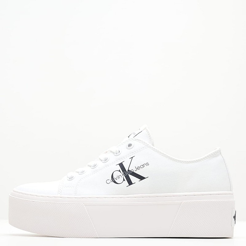 Γυναικεία Παπούτσια Casual Flatform.Plus Άσπρο Ύφασμα Calvin Klein