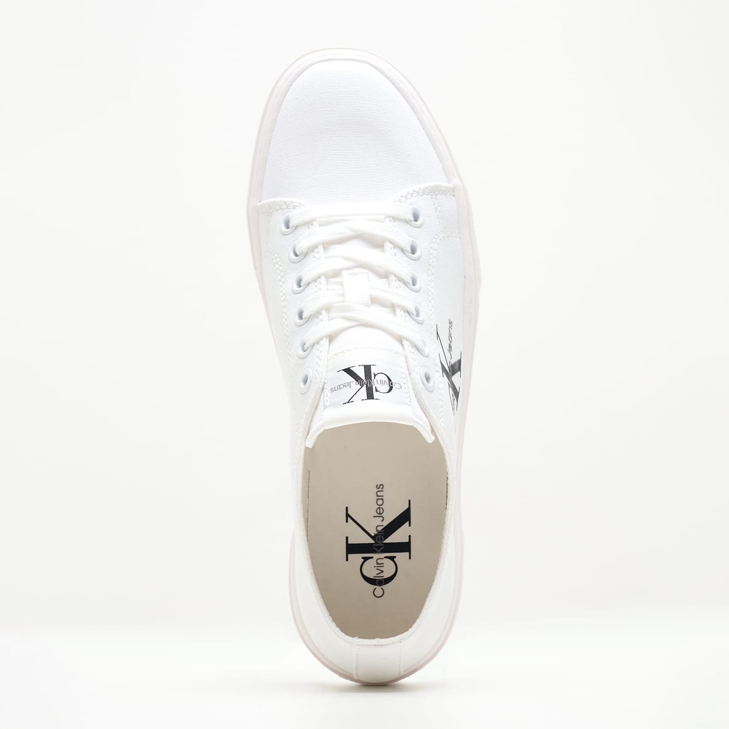 Γυναικεία Παπούτσια Casual Flatform.Plus Άσπρο Ύφασμα Calvin Klein Γυναικεία Παπούτσια Casual Flatform.Plus Άσπρο Ύφασμα Calvin Klein