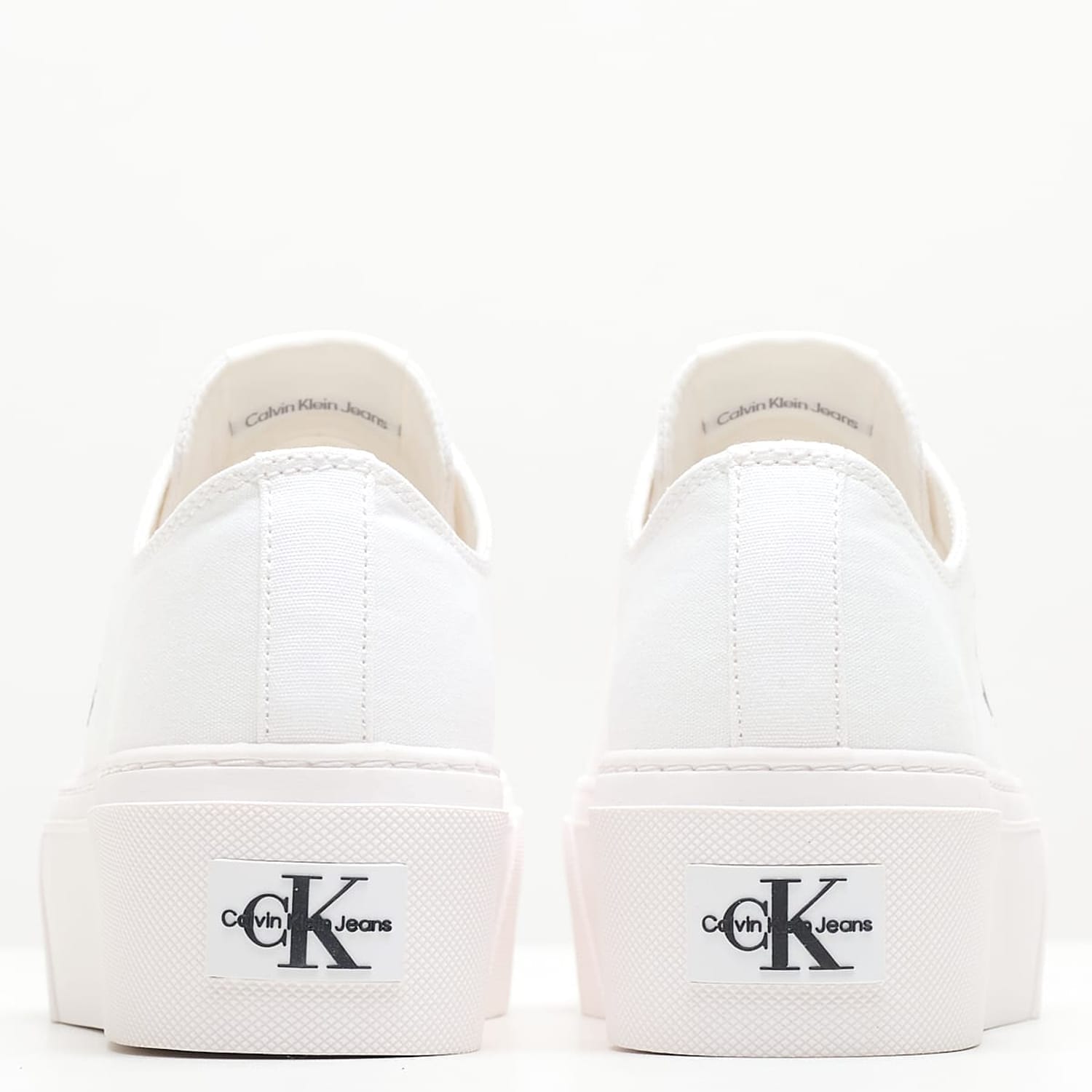 Γυναικεία Παπούτσια Casual Flatform.Plus Άσπρο Ύφασμα Calvin Klein Γυναικεία Παπούτσια Casual Flatform.Plus Άσπρο Ύφασμα Calvin Klein