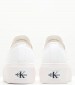 Women Casual Shoes Flatform.Plus White Fabric Calvin Klein