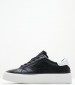 Women Casual Shoes Laceup.Monomix Black Leather Calvin Klein