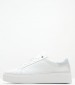 Women Casual Shoes Laceup.Monomix White Leather Calvin Klein