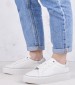 Women Casual Shoes Laceup.Monomix White Leather Calvin Klein