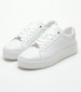 Women Casual Shoes Laceup.Monomix White Leather Calvin Klein