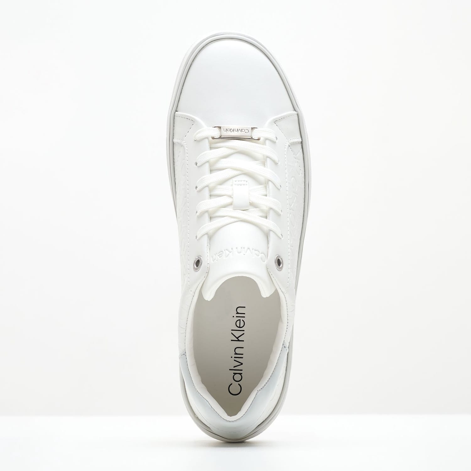 Γυναικεία Παπούτσια Casual Laceup.Monomix Άσπρο Δέρμα Calvin Klein Γυναικεία Παπούτσια Casual Laceup.Monomix Άσπρο Δέρμα Calvin Klein