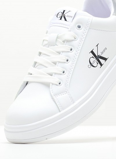 Παιδικά Παπούτσια Casual Lclu.Sneaker Άσπρο ECOleather Calvin Klein