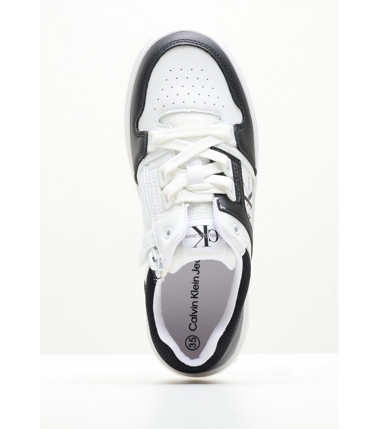 Παιδικά Παπούτσια Casual Lclu.Sneak Άσπρο ECOleather Calvin Klein