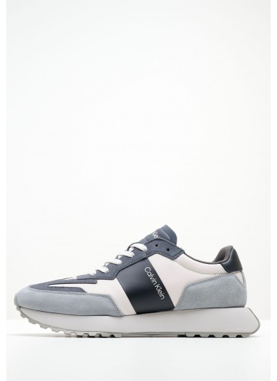 Men Casual Shoes Low.Lace Grey Buckskin Calvin Klein