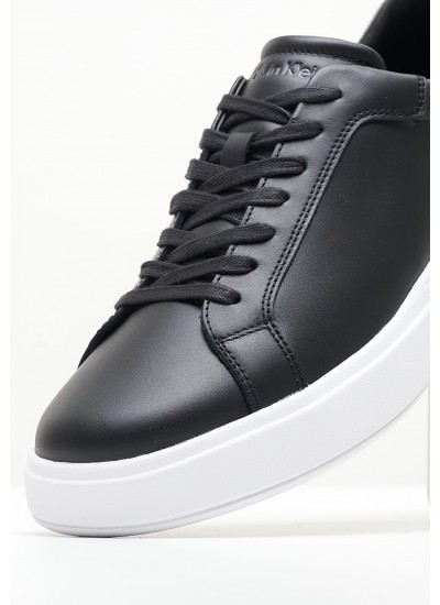 Men Casual Shoes Low.Lth Black Leather Calvin Klein