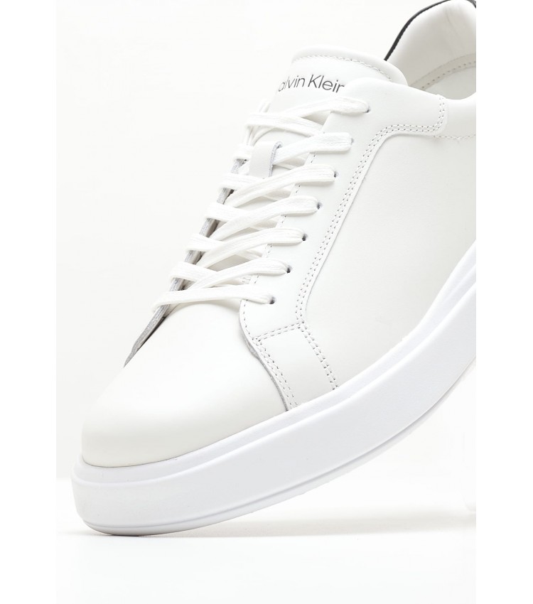 Men Casual Shoes Low.Lth White Leather Calvin Klein