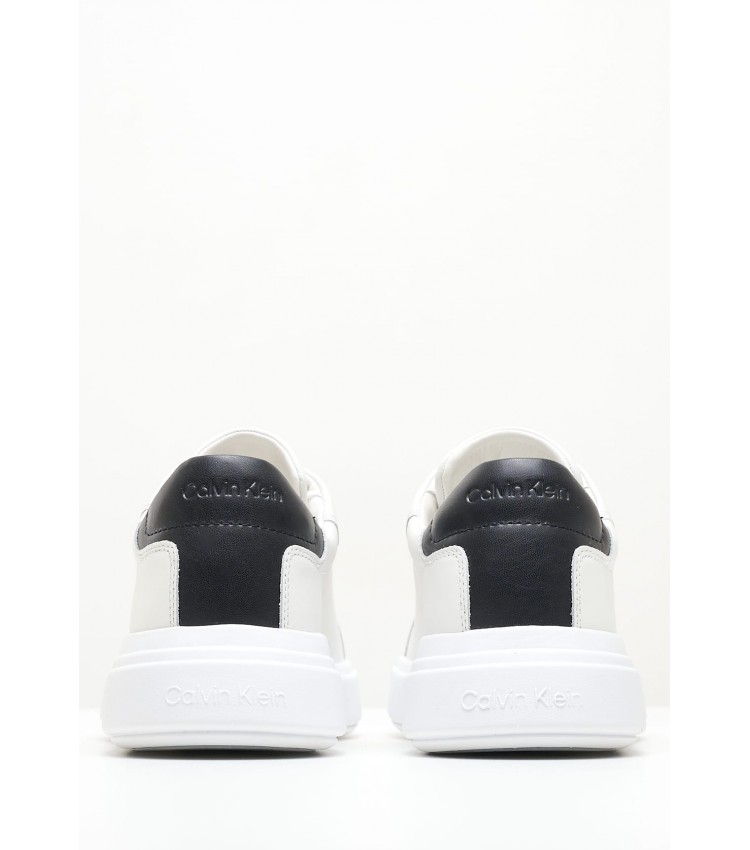 Ανδρικά Παπούτσια Casual Low.Lth Άσπρο Δέρμα Calvin Klein
