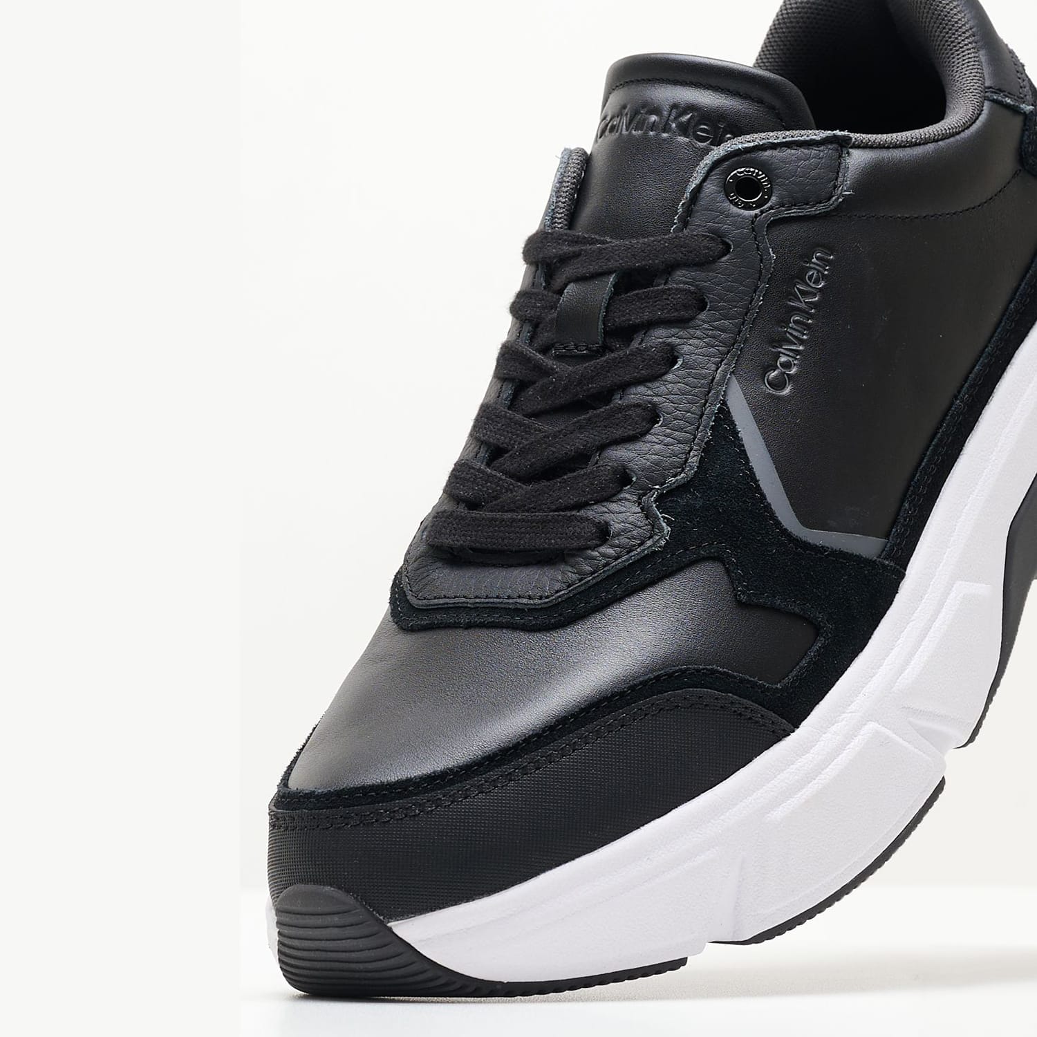 Ανδρικά Παπούτσια Casual Lowtop Μαύρο Δέρμα Calvin Klein