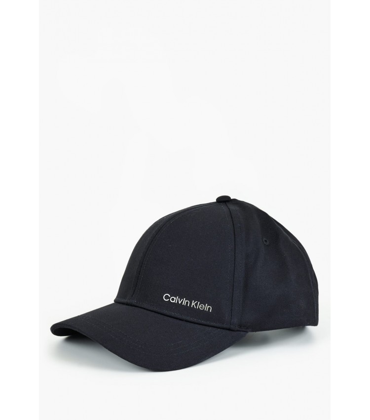 Ανδρικά Καπέλα Metal.Cap Μαύρο Βαμβάκι Calvin Klein