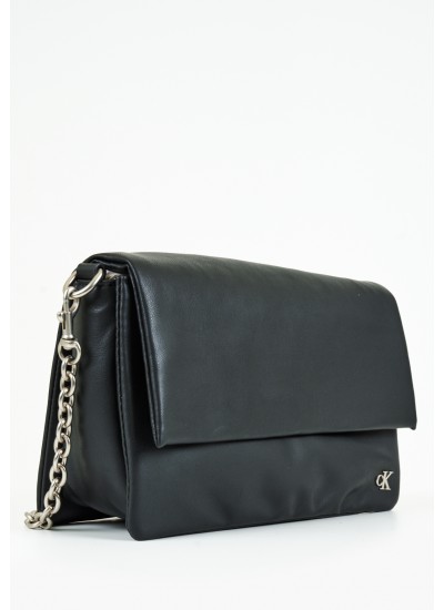 Women Bags Micro.Flap Black ECOleather Calvin Klein