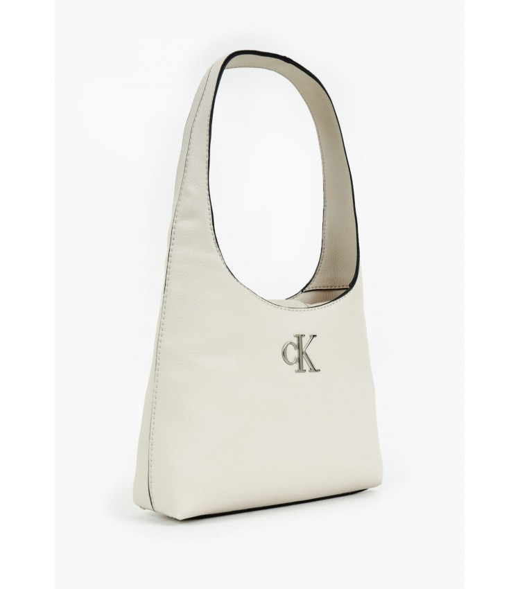 Women Bags Mini.Monogram Beige ECOleather Calvin Klein