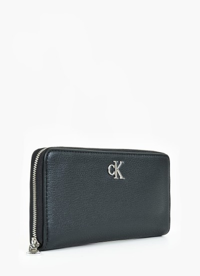 Women Wallets Minimal.Zip Black ECOleather Calvin Klein