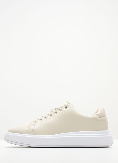 Women Casual Shoes Raised.Bt Beige Leather Calvin Klein
