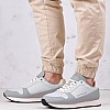 Ανδρικά Παπούτσια Casual Retro.Sat Γκρι Δέρμα Calvin Klein