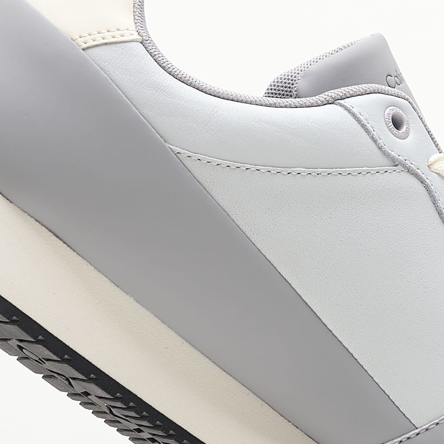 Ανδρικά Παπούτσια Casual Retro.Sat Γκρι Δέρμα Calvin Klein