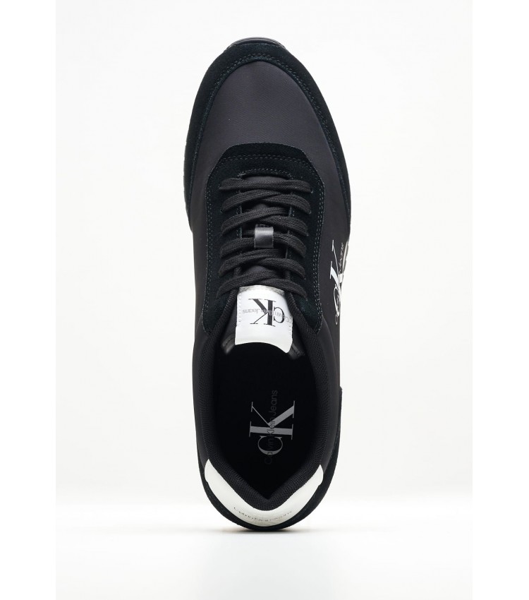 Men Casual Shoes Retro.Su.Ny Black Buckskin Calvin Klein